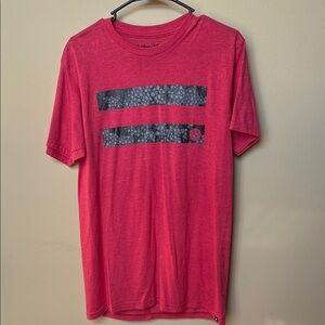 Hurley Red Short Sleeve Tee with Graphic Design
